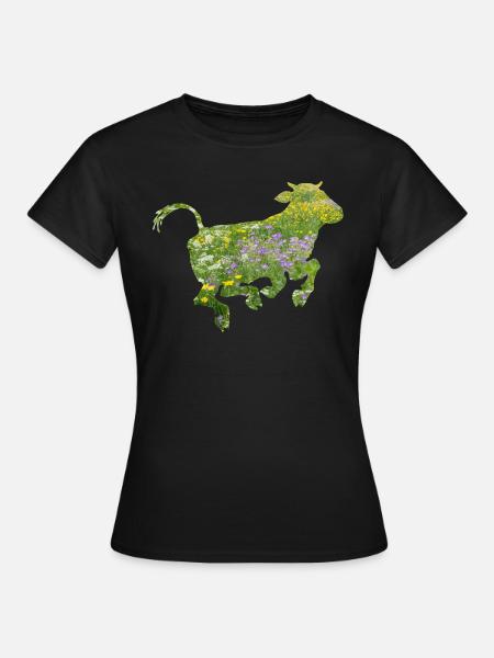 Kuh - Frauen T-Shirt - Schwarz