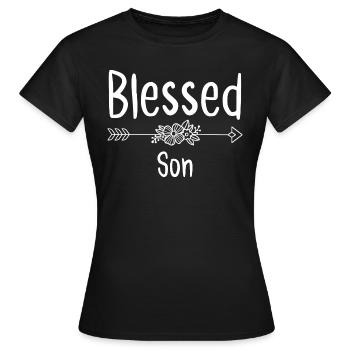 Blessed Son - Women's T-Shirt - black - Front - AI Model Female 172 dark (172cm)