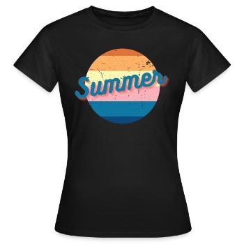 Vintage Coloré Summer Retro Design - T-shirt Femme - noir - Devant - AI Model Female 172 dark (172cm)