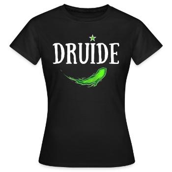 DRUIDE MAGIE VERTE - T-shirt Femme - noir - Devant - AI Model Female 172 dark (172cm)