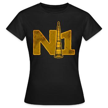 N1 Missile Soviet Union - Women's T-Shirt - black - Front - AI Model Female 172 dark (172cm)
