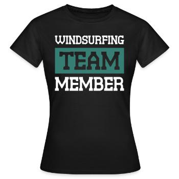 Windsurfing Team - Frauen T-Shirt - Schwarz - Vorne - AI Model Female 172 dark (172cm)