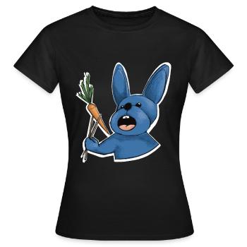 Blaues Kaninchen, Chinesisches Neujahr - Frauen T-Shirt - Schwarz - Vorne - AI Model Female 172 dark (172cm)