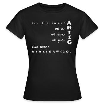 Je suis toujours gentil - T-shirt Femme - noir - Devant - AI Model Female 172 dark (172cm)