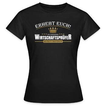 Wirtschaftsprüfer - Frauen T-Shirt - Schwarz - Vorne - AI Model Female 172 dark (172cm)