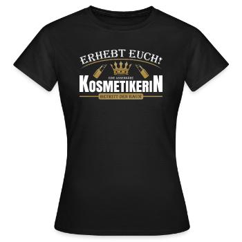 Kosmetikerin - Frauen T-Shirt - Schwarz - Vorne - AI Model Female 172 dark (172cm)