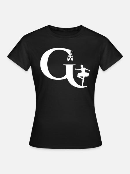 Buchstabe g Ballerina - Frauen T-Shirt - Schwarz