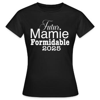 Futur Mamie formidable 2025 - T-shirt Femme - noir - Devant - AI Model Female 172 dark (172cm)