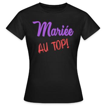 MARIEE - T-shirt Femme - noir - Devant - AI Model Female 172 dark (172cm)
