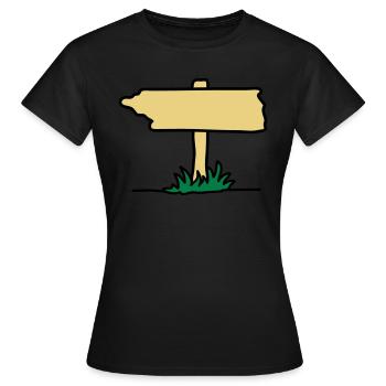schild_3c - T-shirt Femme - noir - Devant - AI Model Female 172 dark (172cm)