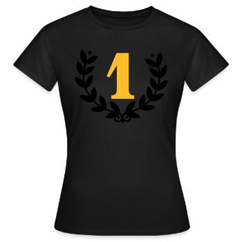 Couronne de laurier de la Première / laurier pour - T-shirt Femme - noir - Devant - AI Model Female 172 dark (172cm)