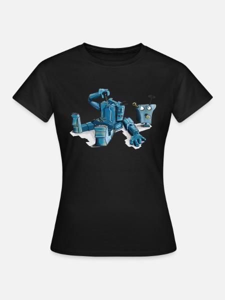 Roboter - Frauen T-Shirt - Schwarz