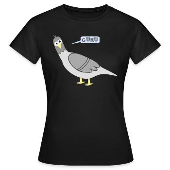 City pigeons GOUROU - T-shirt Femme - noir - Devant - AI Model Female 172 dark (172cm)
