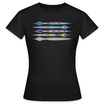 Schlangen - Frauen T-Shirt - Schwarz - Vorne - AI Model Female 172 dark (172cm)