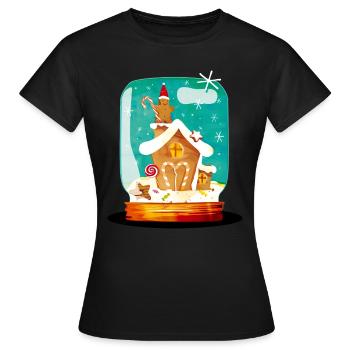 kitschig-weihnachtlich - Frauen T-Shirt - Schwarz - Vorne - AI Model Female 172 dark (172cm)