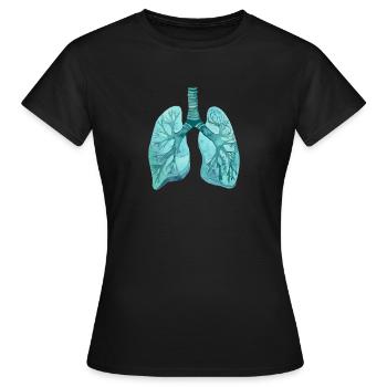 Lunge Mediziner - Frauen T-Shirt - Schwarz - Vorne - AI Model Female 172 dark (172cm)