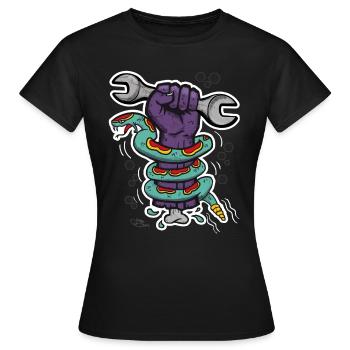 zombie garage - T-shirt Femme - noir - Devant - AI Model Female 172 dark (172cm)