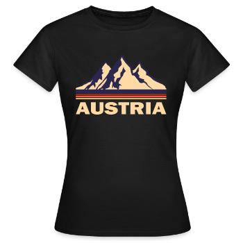 Autriche - T-shirt Femme - noir - Devant - AI Model Female 172 dark (172cm)