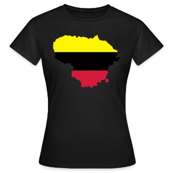 Lituanie - T-shirt Femme - noir - Devant - AI Model Female 172 dark (172cm)