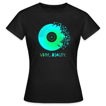 Beauté de vinyle - T-shirt Femme - noir - Devant - AI Model Female 172 dark (172cm)