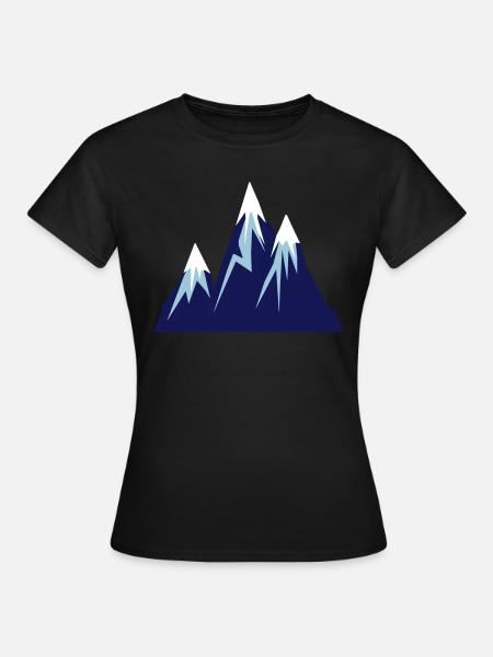 mountains comic - Frauen T-Shirt - Schwarz