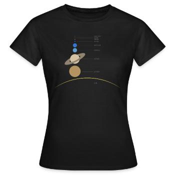 Solar system - Frauen T-Shirt - Schwarz - Vorne - AI Model Female 172 dark (172cm)