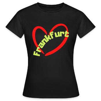 J’adore Francfort - T-shirt Femme - noir - Devant - AI Model Female 172 dark (172cm)
