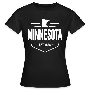 Minnesota - T-shirt Femme - noir - Devant - AI Model Female 172 dark (172cm)