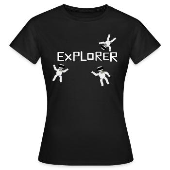 Explorer - Frauen T-Shirt - Schwarz - Vorne - AI Model Female 172 dark (172cm)