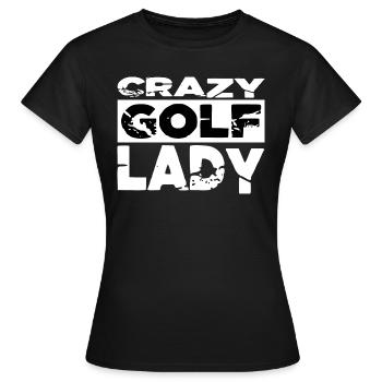 golfcoachgifts golfcoachgift girlsgolf putter - T-shirt Femme - noir - Devant - AI Model Female 172 dark (172cm)