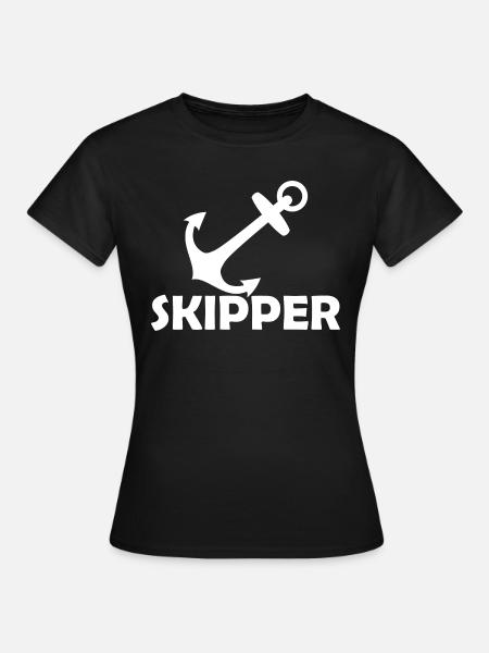 Skipper Sailing Wassersport - Frauen T-Shirt - Schwarz
