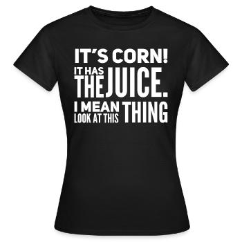 Son maïs - T-shirt Femme - noir - Devant - AI Model Female 172 dark (172cm)