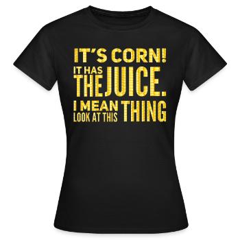 Son maïs - T-shirt Femme - noir - Devant - AI Model Female 172 dark (172cm)