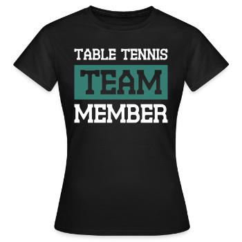 Table Tennis Team - Frauen T-Shirt - Schwarz - Vorne - AI Model Female 172 dark (172cm)