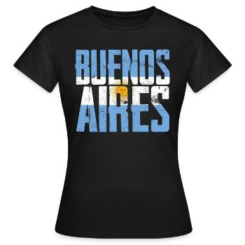 Buenos Aires Argentine - T-shirt Femme - noir - Devant - AI Model Female 172 dark (172cm)
