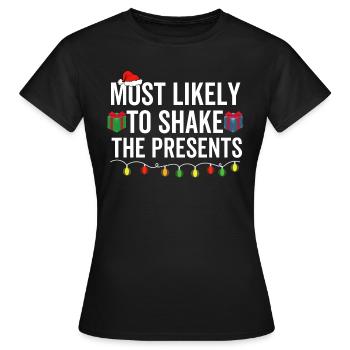Les plus susceptibles de secouer les cadeaux - T-shirt Femme - noir - Devant - AI Model Female 172 dark (172cm)