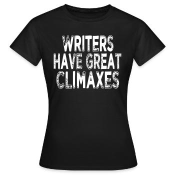 funny contentwriter blog bicycle humor cycling - Frauen T-Shirt - Schwarz - Vorne - AI Model Female 172 dark (172cm)