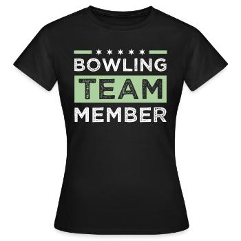 Bowling Team - Frauen T-Shirt - Schwarz - Vorne - AI Model Female 172 dark (172cm)