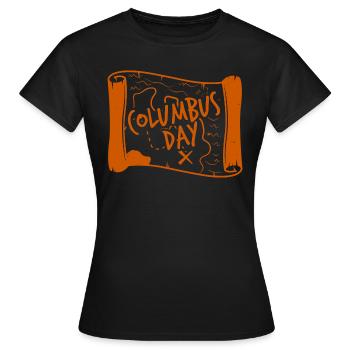 COLUMBUS DAY MOMENRY - T-shirt Femme - noir - Devant - AI Model Female 172 dark (172cm)