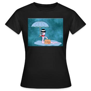 Ver sans abri - T-shirt Femme - noir - Devant - AI Model Female 172 dark (172cm)