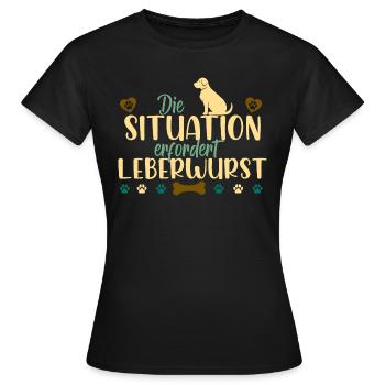 Hunde Training Hundeschule Leckerli - Frauen T-Shirt - Schwarz - Vorne - AI Model Female 172 dark (172cm)
