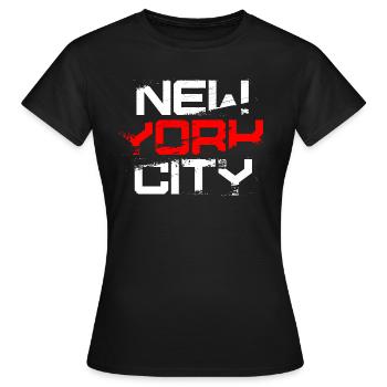 NYC Street Art: New York City Graffiti Style - Women's T-Shirt - black - Front - AI Model Female 172 dark (172cm)