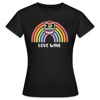 Love Wins LGBT - Women's T-Shirt - black - Front - AI Model Female 172 dark (172cm)