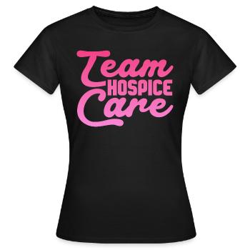 Équipe Soins palliatifs Soins palliatifs Soins palliatifs - T-shirt Femme - noir - Devant - AI Model Female 172 dark (172cm)