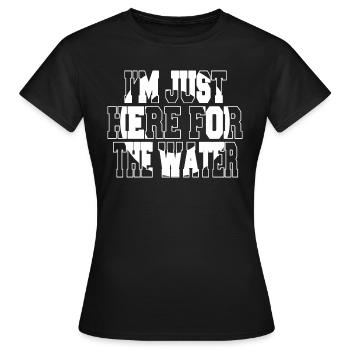 Humor Swim Funny Swimming Tshirts Apnea - Women's T-Shirt - black - Front - AI Model Female 172 dark (172cm)