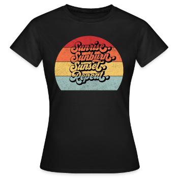 Sunrise - Women's T-Shirt - black - Front - AI Model Female 172 dark (172cm)