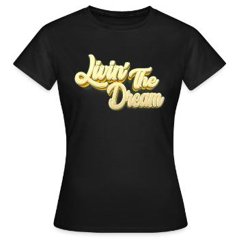 Vivre le rêve - T-shirt Femme - noir - Devant - AI Model Female 172 dark (172cm)