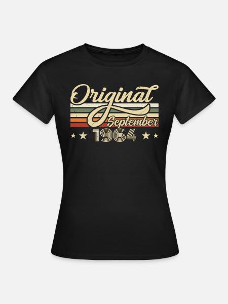 1964 September Geboren Geboortejaar 1964 - Vrouwen T-shirt - zwart