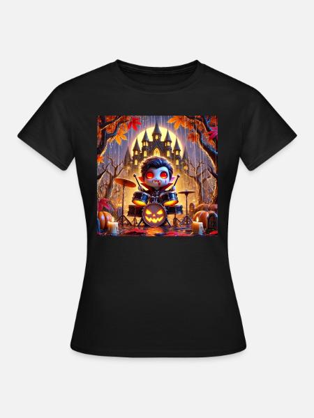 Vampir Halloween Schläger - Frauen T-Shirt - Schwarz