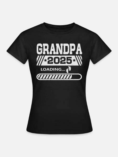 Opa 2025 loading - Frauen T-Shirt - Schwarz